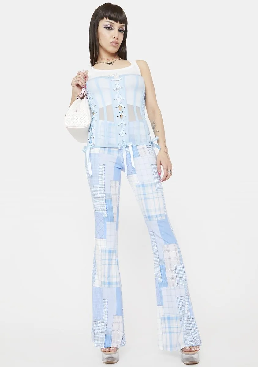 Sky Thx 4 The Mems Flared Pants sold by Dolls Kill product image thumbnail 3