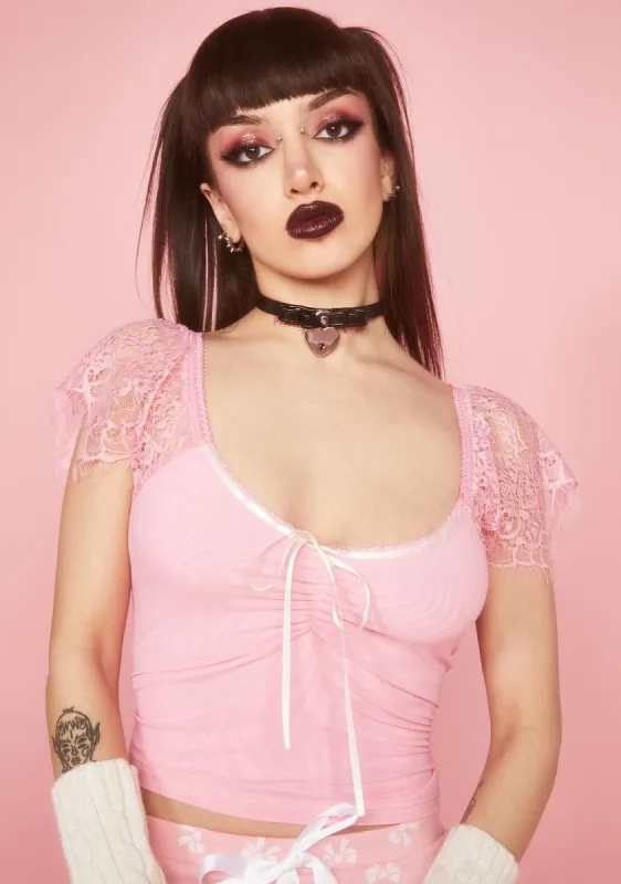 Sweet Enchantment Lace Top sold by Dolls Kill