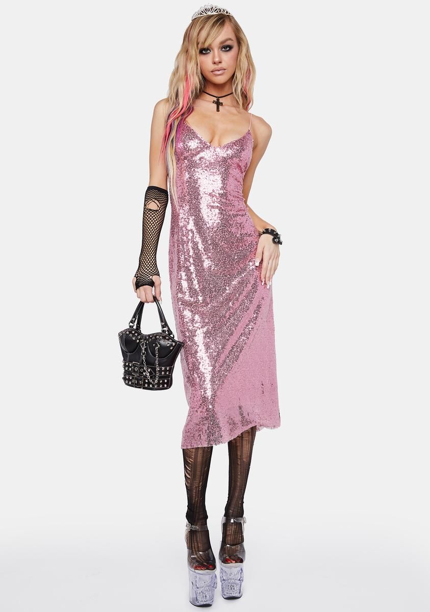 Rose Sequin Midi Dress sold by Dolls Kill product image thumbnail 3