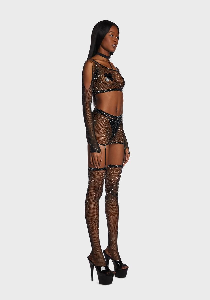 Can't Be Me Fishnet Bodystocking Set sold by Dolls Kill product image thumbnail 3