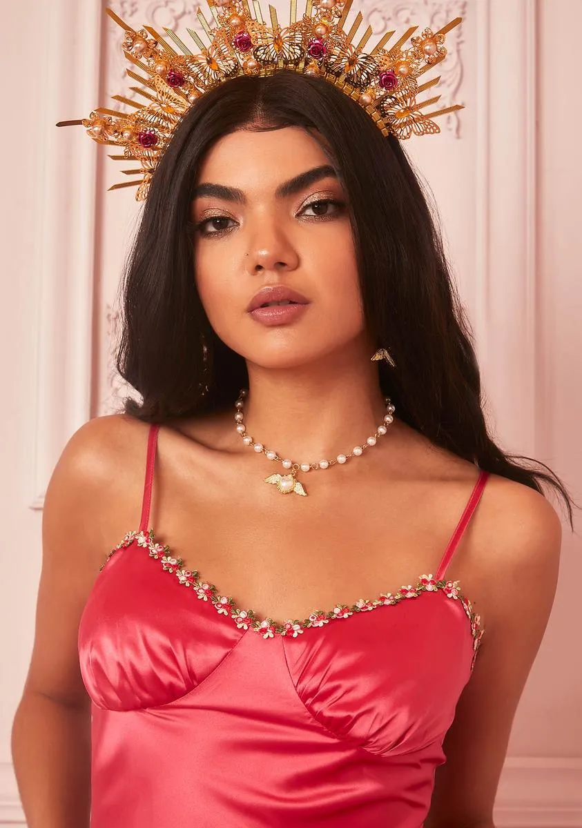 Love Notes Satin Midi Dress sold by Dolls Kill product image thumbnail 2