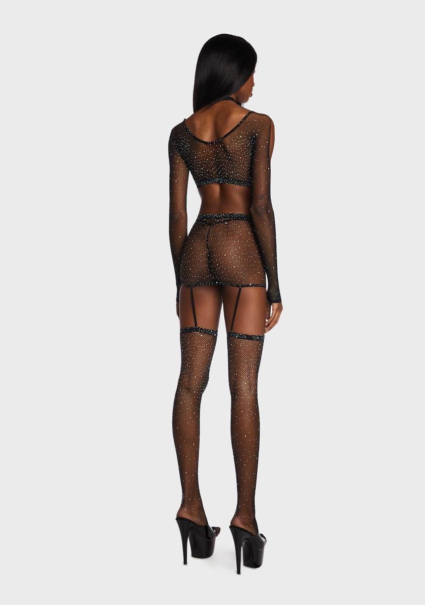 Can't Be Me Fishnet Bodystocking Set sold by Dolls Kill product image thumbnail 4