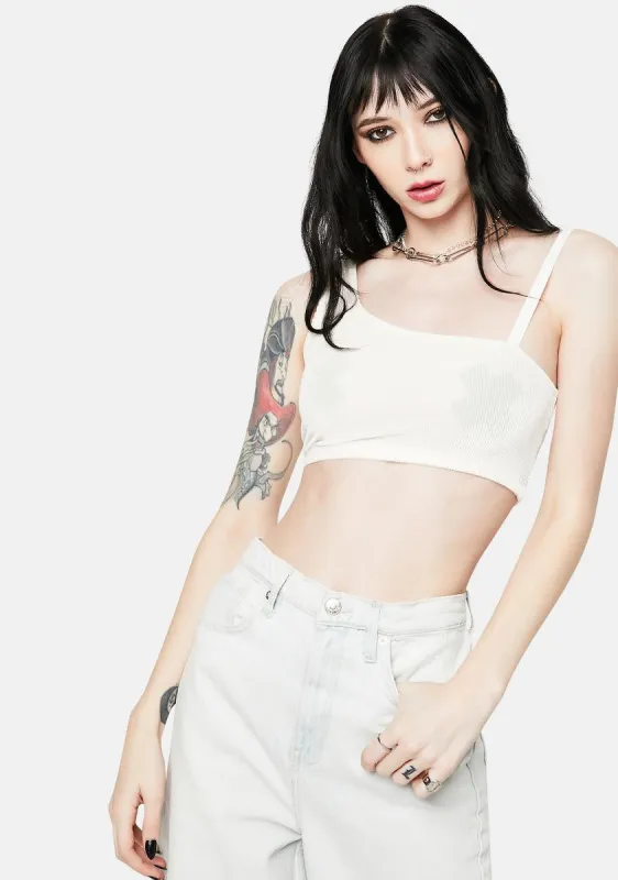 Emily Ribbed Crop Top sold by Dolls Kill