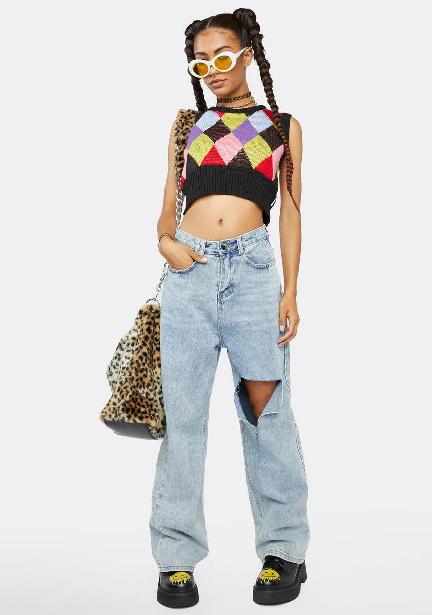 Cram Argyle Sweater Vest sold by Dolls Kill product image thumbnail 3