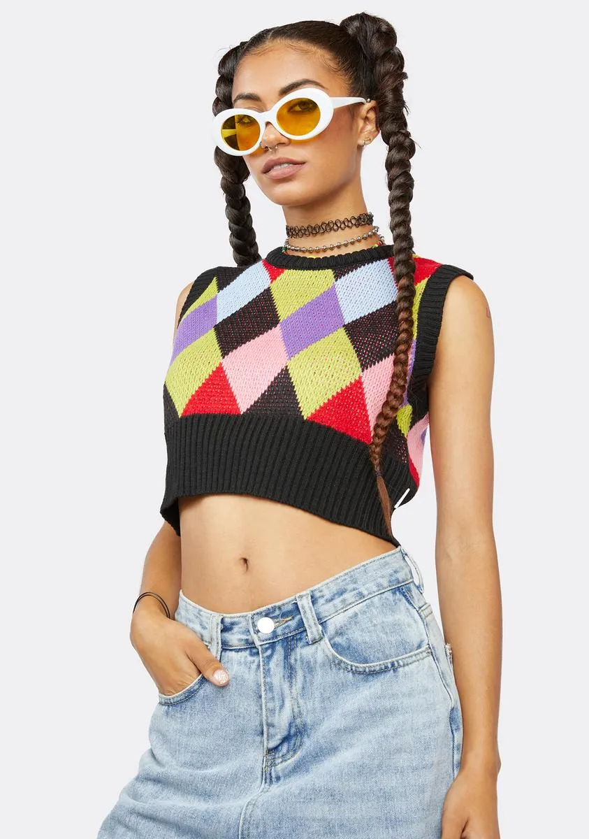 Cram Argyle Sweater Vest sold by Dolls Kill product image thumbnail 2