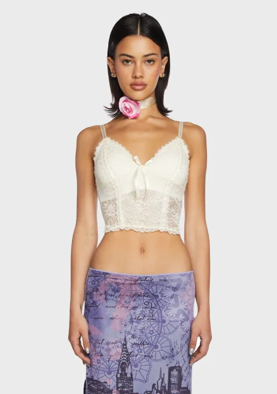 Chelsea Morning Cami Top - White sold by Dolls Kill