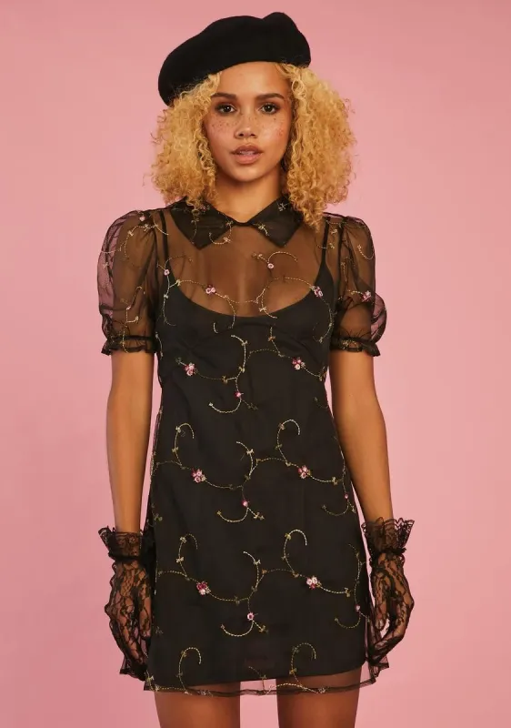 Homemade With Love Organza Mini Dress sold by Dolls Kill