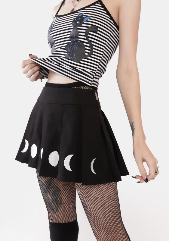 Lunar Moments Pleated Mini Skirt sold by Dolls Kill