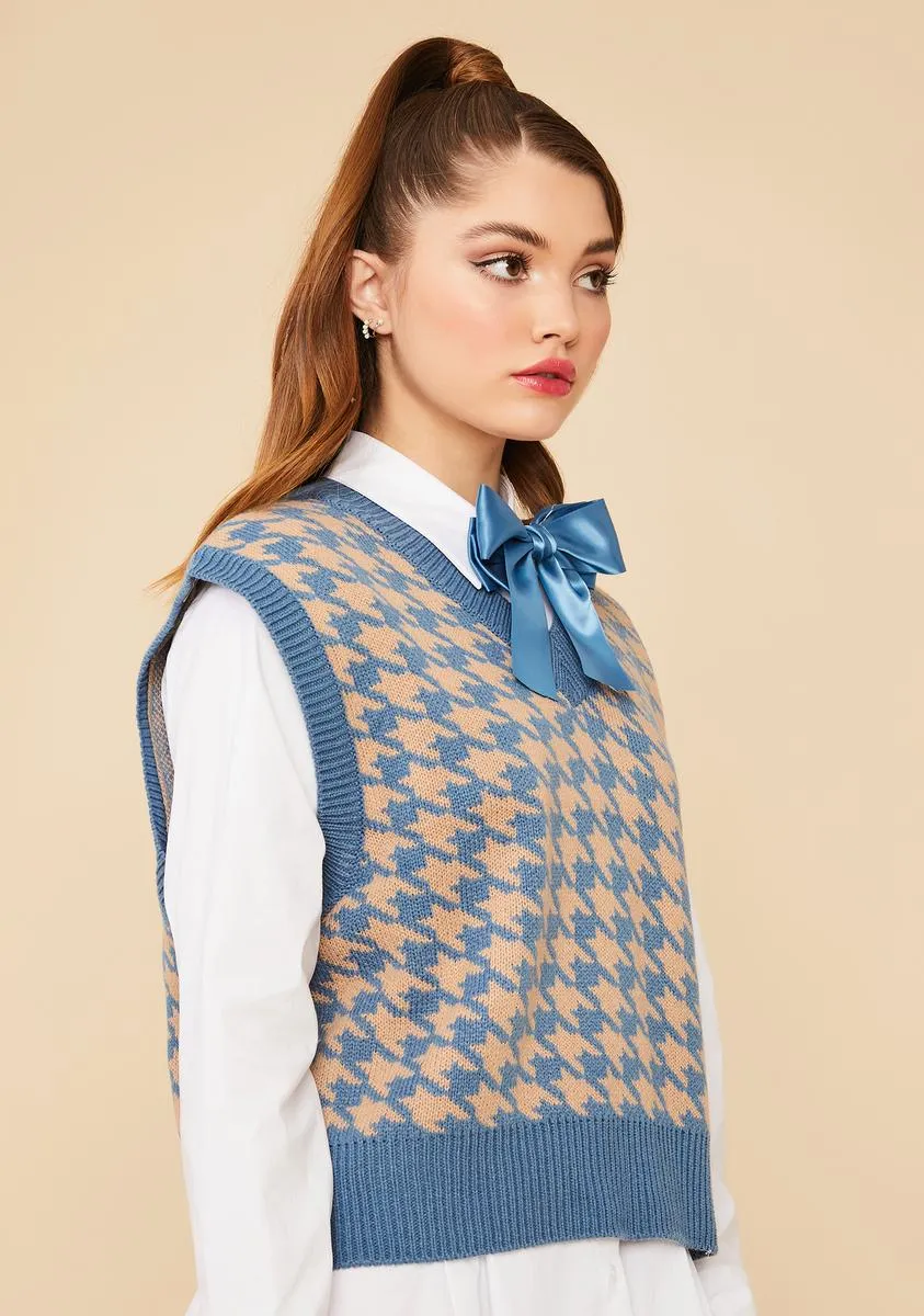 Pool Somebody Told Me Houndstooth Sweater Vest sold by Dolls Kill product image thumbnail 2