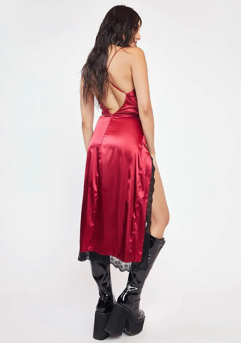 Please Need Me Satin Midi Dress sold by Dolls Kill product image thumbnail 4