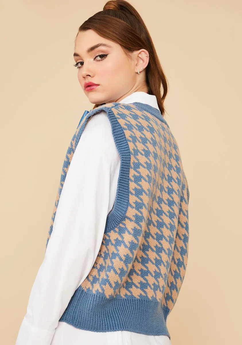 Pool Somebody Told Me Houndstooth Sweater Vest sold by Dolls Kill product image thumbnail 4
