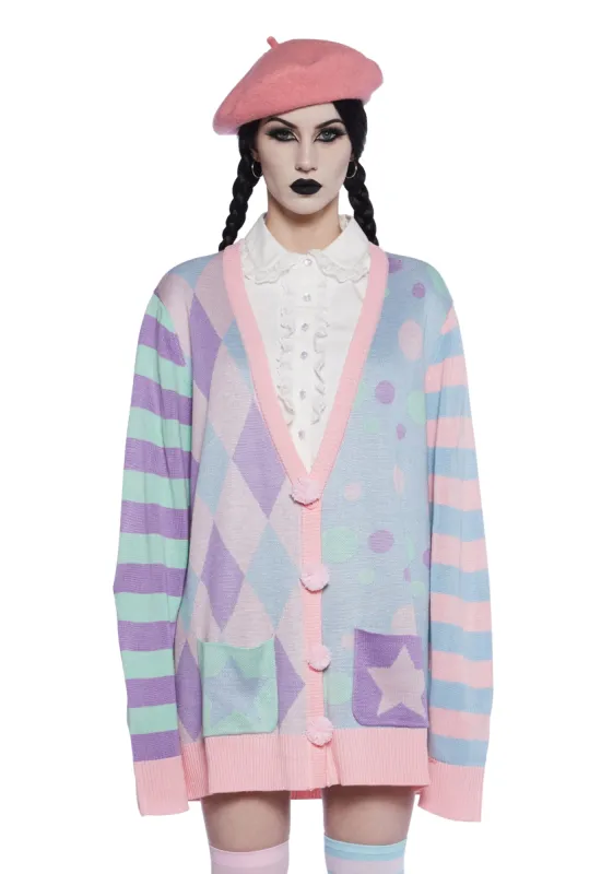 Sweet Circus Tricks Knit Cardigan sold by Dolls Kill