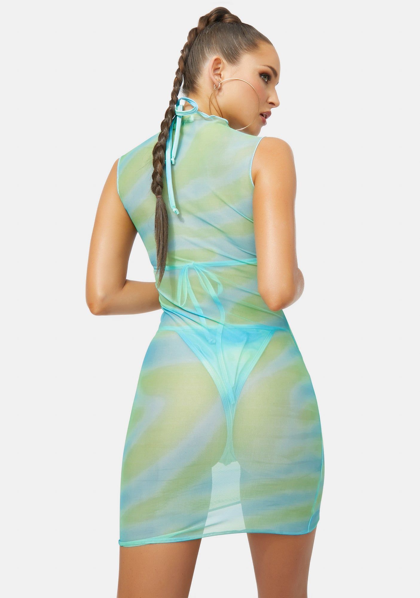 Helena Net Mesh Dress sold by Dolls Kill product image thumbnail 4