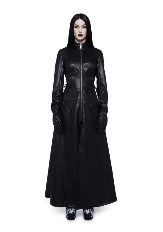 Eerie Enchantment Trench Coat sold by Dolls Kill