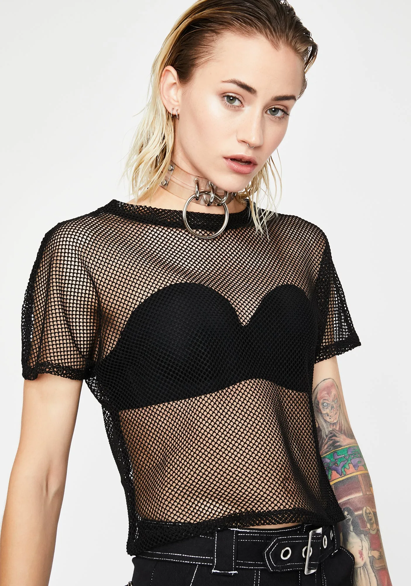 Toxic Pursuit Fishnet Tee sold by Dolls Kill product image thumbnail 2