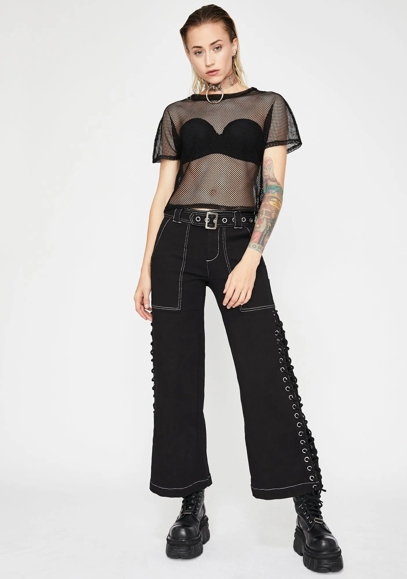 Toxic Pursuit Fishnet Tee sold by Dolls Kill product image thumbnail 3