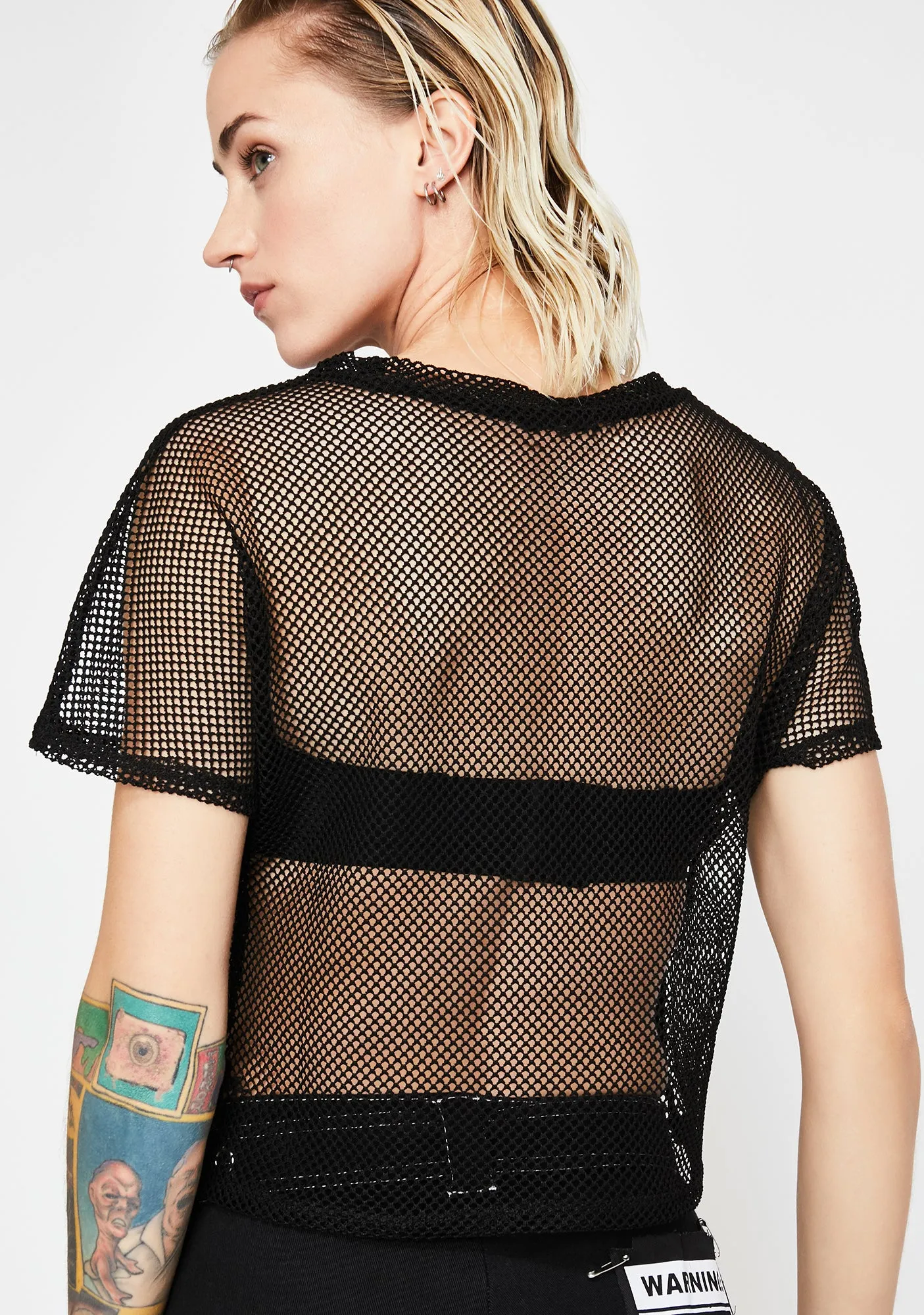 Toxic Pursuit Fishnet Tee sold by Dolls Kill product image thumbnail 4