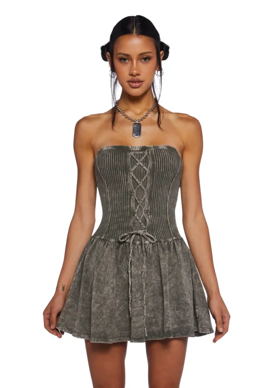Chaos Theory Mini Dress - Green sold by Dolls Kill