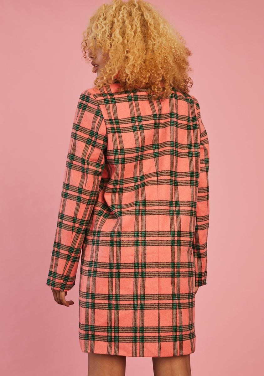 Antique Angel Plaid Peacoat sold by Dolls Kill product image thumbnail 4