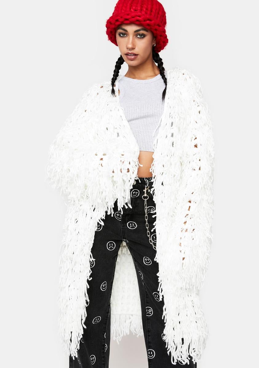 Too Shy Long Cardigan sold by Dolls Kill