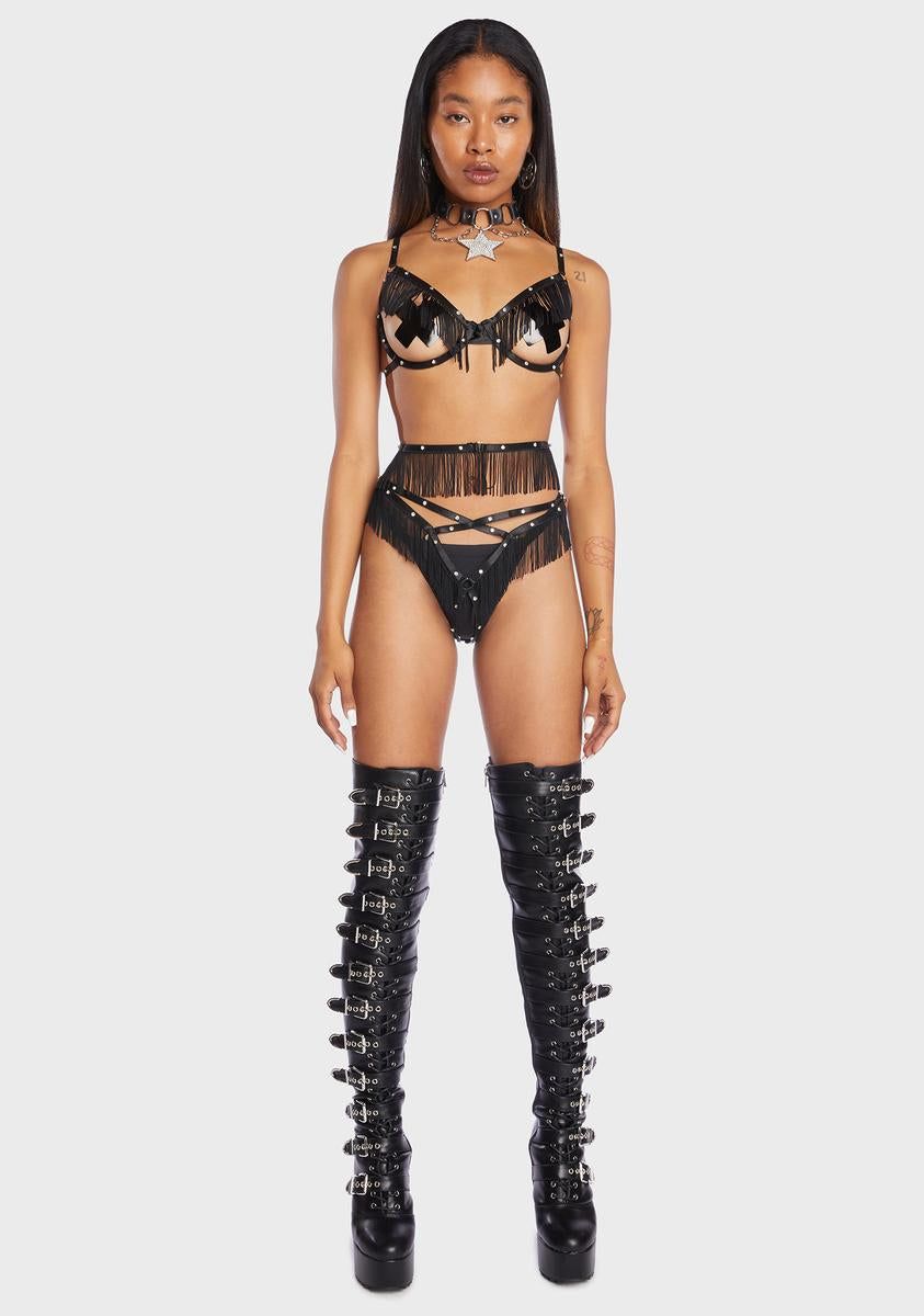 Fringe Sparkle Two Piece Set sold by Dolls Kill