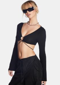 Trending Topic Crop Top sold by Dolls Kill