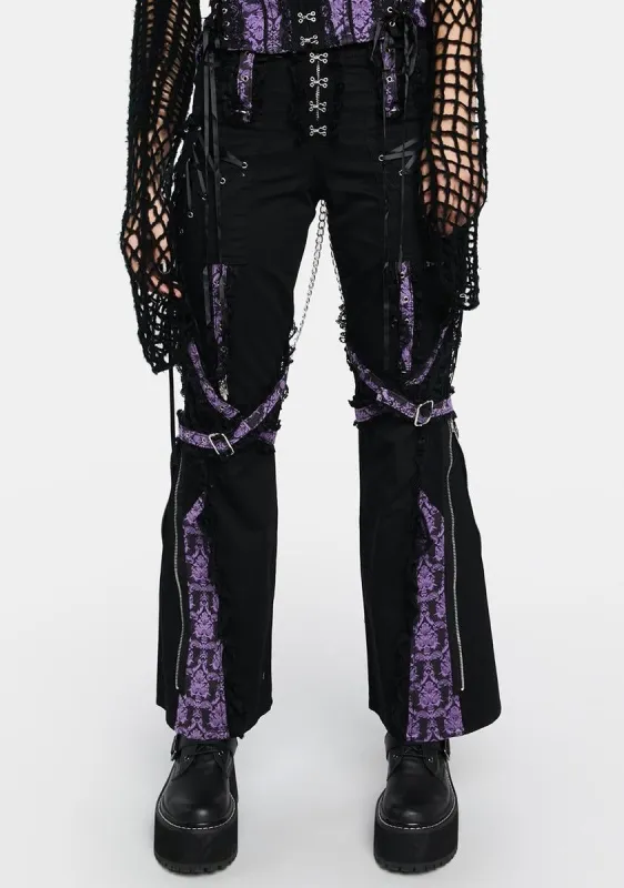 Purple Enchanted Dark Street Pants sold by Dolls Kill