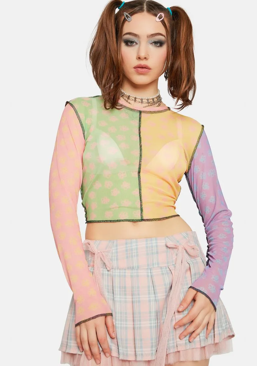 Chiller Mesh Crop Top sold by Dolls Kill