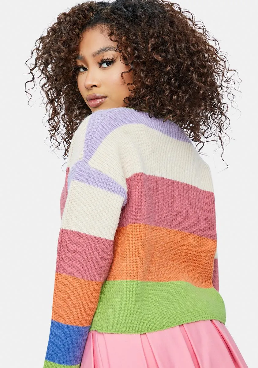 My Favorite Distraction Colorblock Cardigan sold by Dolls Kill product image thumbnail 4