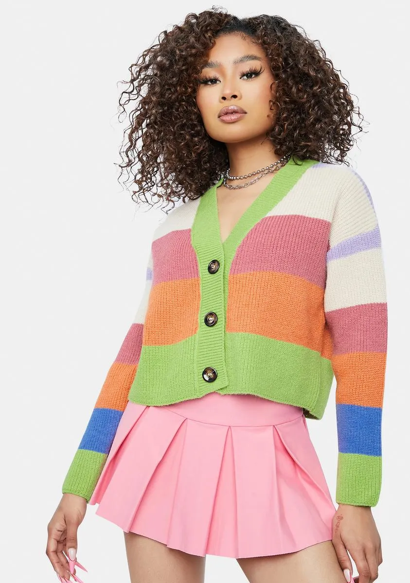 My Favorite Distraction Colorblock Cardigan sold by Dolls Kill