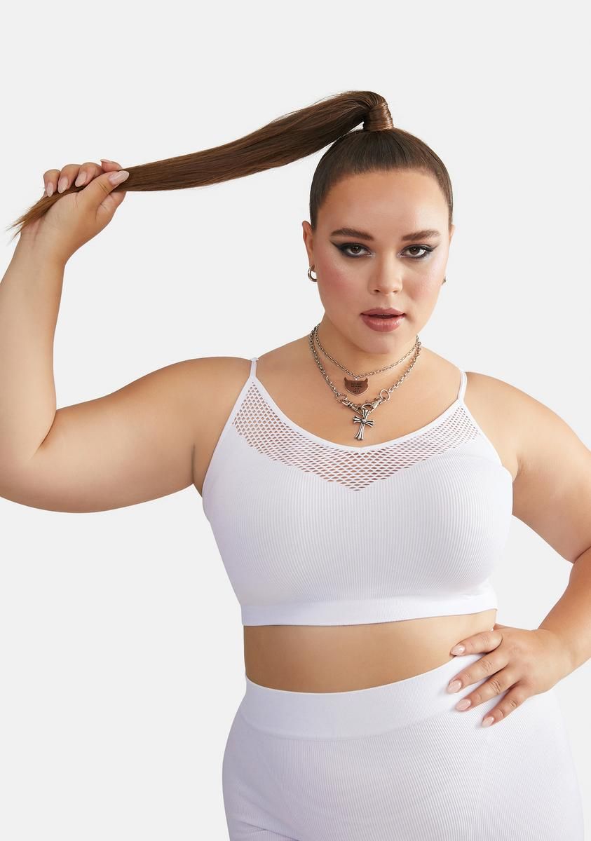 Plus Angel And She Knows It Crop Tank sold by Dolls Kill