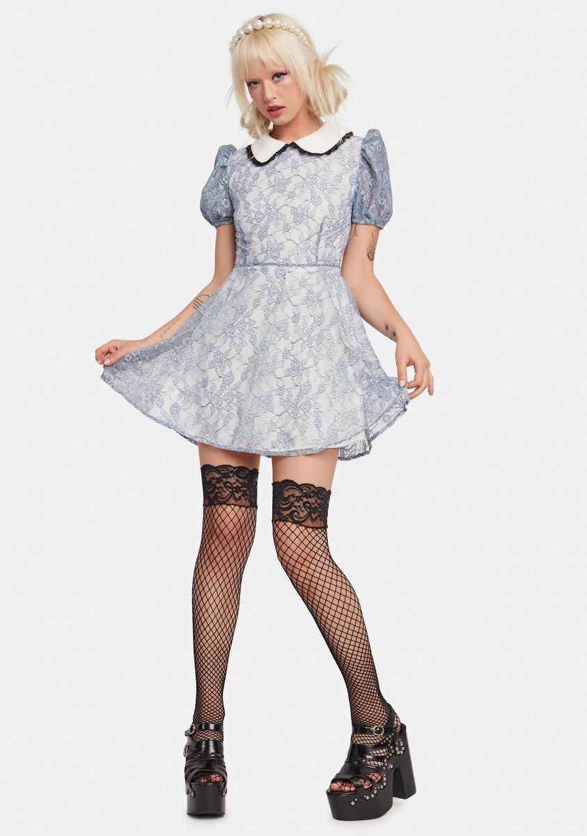 Sky Dancing Dahlia Lace Babydoll Dress sold by Dolls Kill product image thumbnail 3