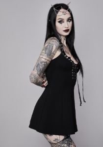 Mortal Maven Mini Dress sold by Dolls Kill