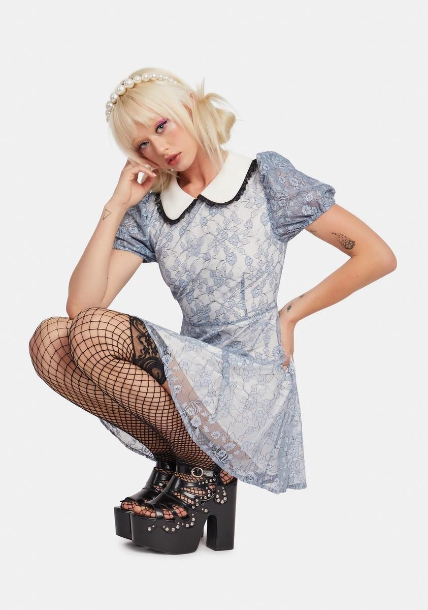 Sky Dancing Dahlia Lace Babydoll Dress sold by Dolls Kill product image thumbnail 2