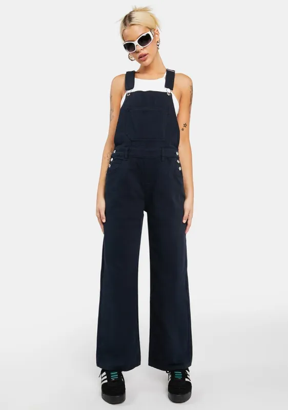 Sk8ter Wide Leg Denim Overalls sold by Dolls Kill