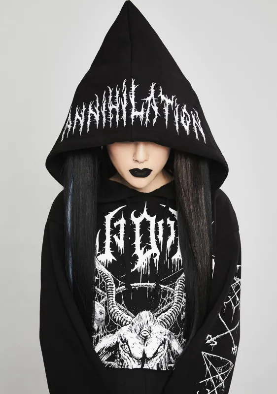 Total Annihilation Cropped Hoodie sold by Dolls Kill
