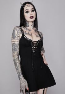 Mortal Maven Mini Dress sold by Dolls Kill