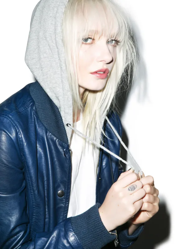 JV Hooded Bomber Jacket sold by Dolls Kill