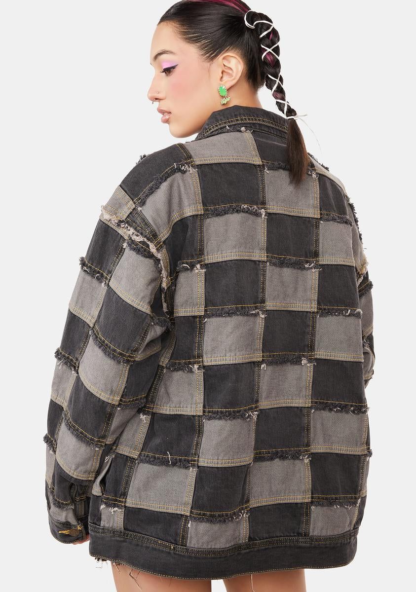 Patchwork Denim Jacket sold by Dolls Kill product image thumbnail 4