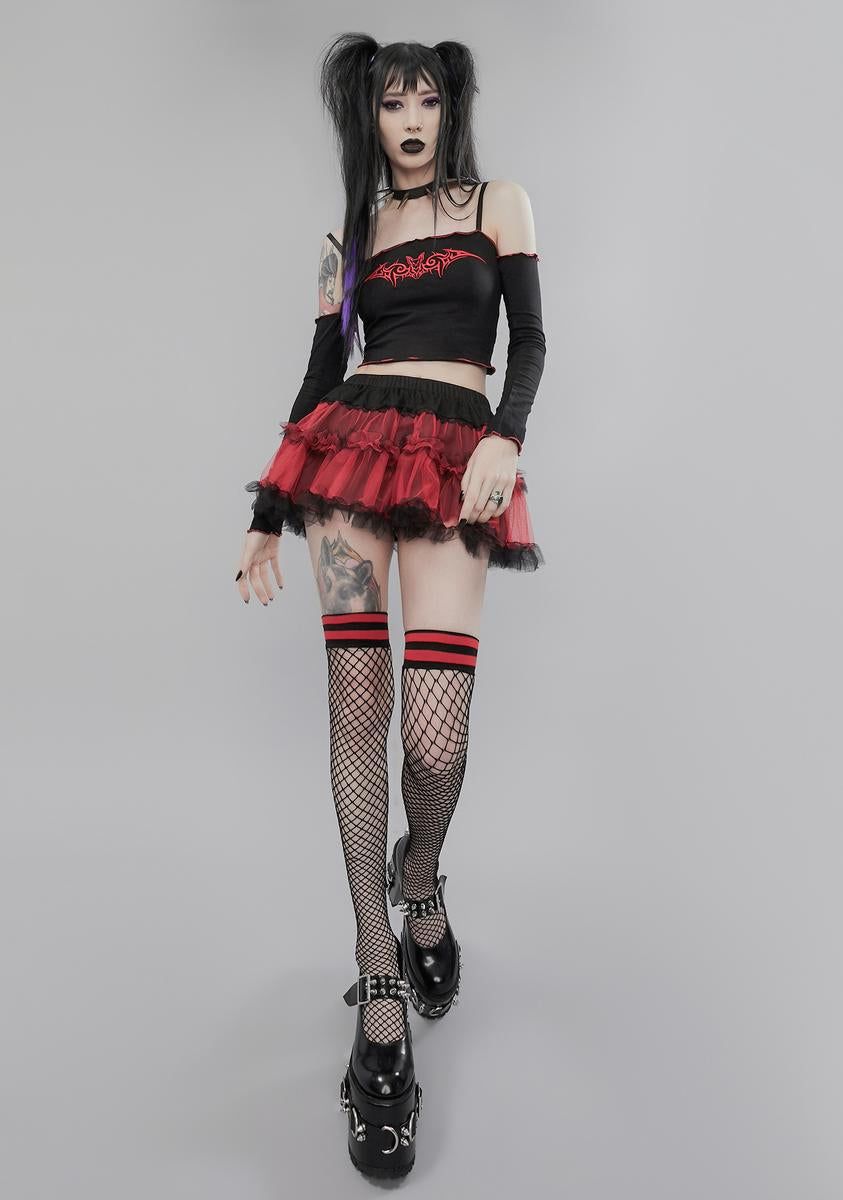 Life In Hell Off The Shoulder Top sold by Dolls Kill product image thumbnail 3