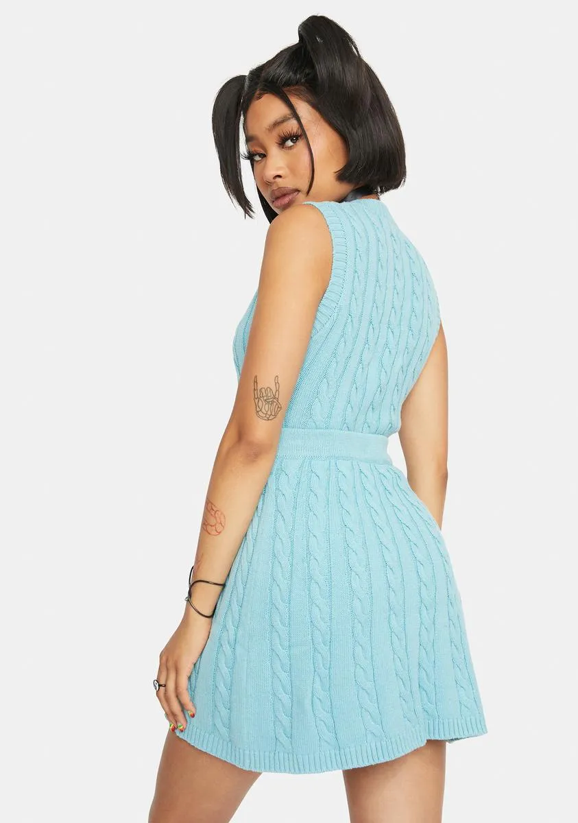 Blue Knit Mini Skirt sold by Dolls Kill product image thumbnail 4