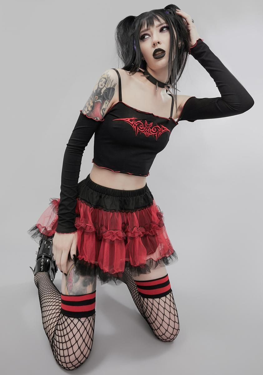 Life In Hell Off The Shoulder Top sold by Dolls Kill product image thumbnail 2
