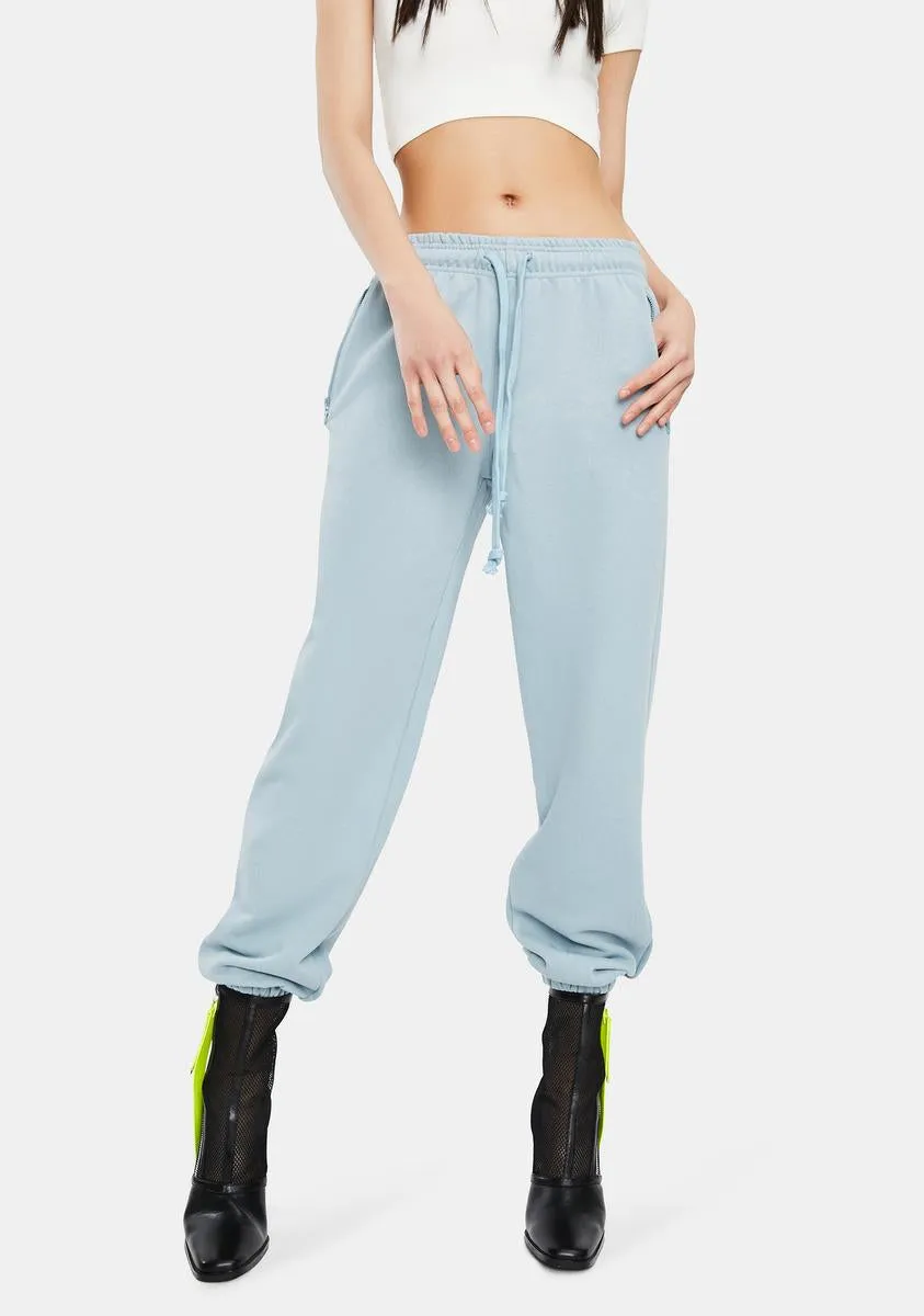 Blue Alessia Sweatpants sold by Dolls Kill
