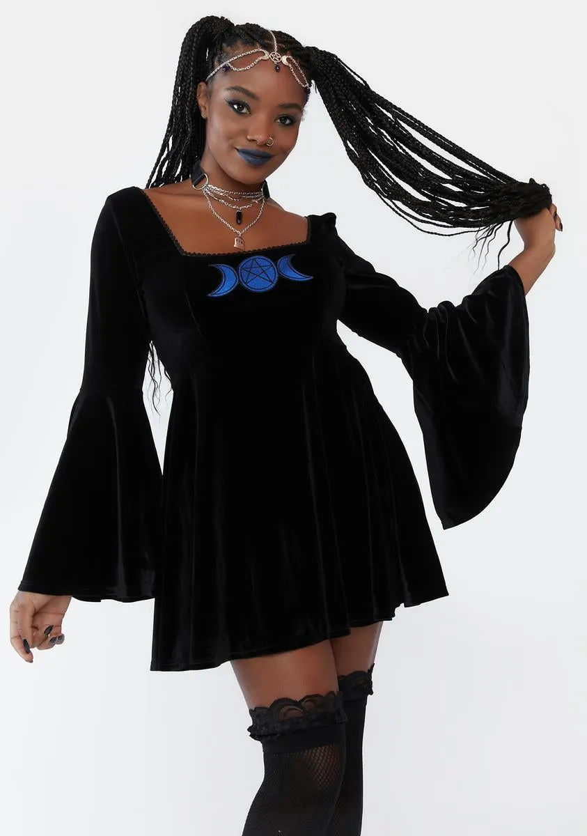 Goddess Velvet Mini Dress sold by Dolls Kill