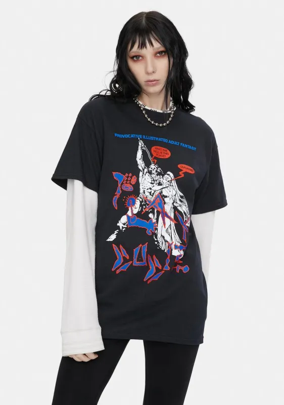 X Playdude Demon Be Gone Graphic Tee sold by Dolls Kill