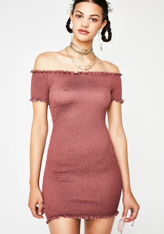 Sweet Spot Off The Shoulder Dress sold by Dolls Kill