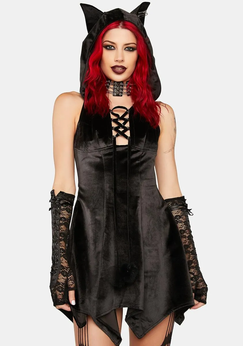 Cat Ear Hooded Dress sold by Dolls Kill