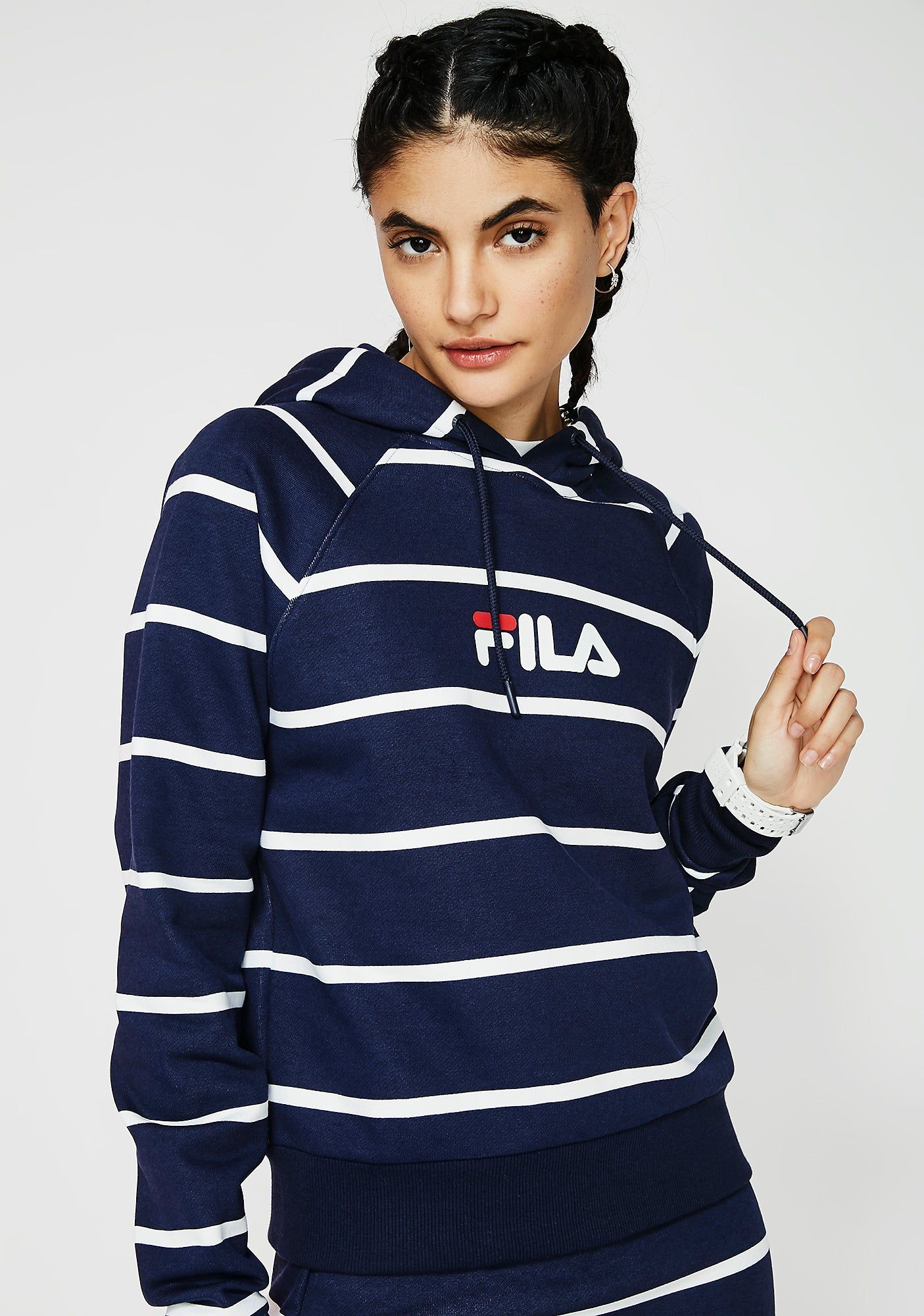 Tempest Stripe Hoodie sold by Dolls Kill