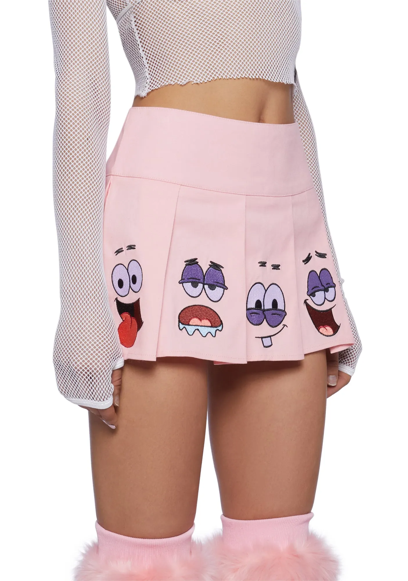 Many Moods Pleated Mini Skirt- Pink sold by Dolls Kill product image thumbnail 5