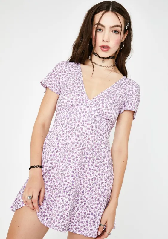 Lilac Elara Mini Dress sold by Dolls Kill